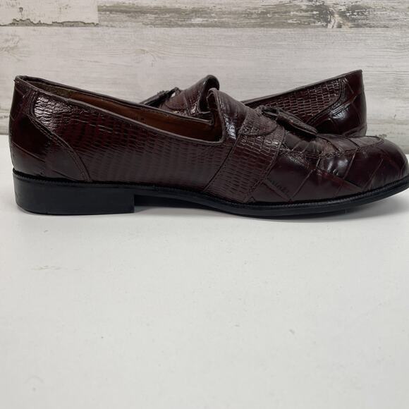 Vintage Stacy Adams Men's Genuine Snakeskin Dress Shoes Slip on US Size 11.5 EUC - Picture 5 of 14